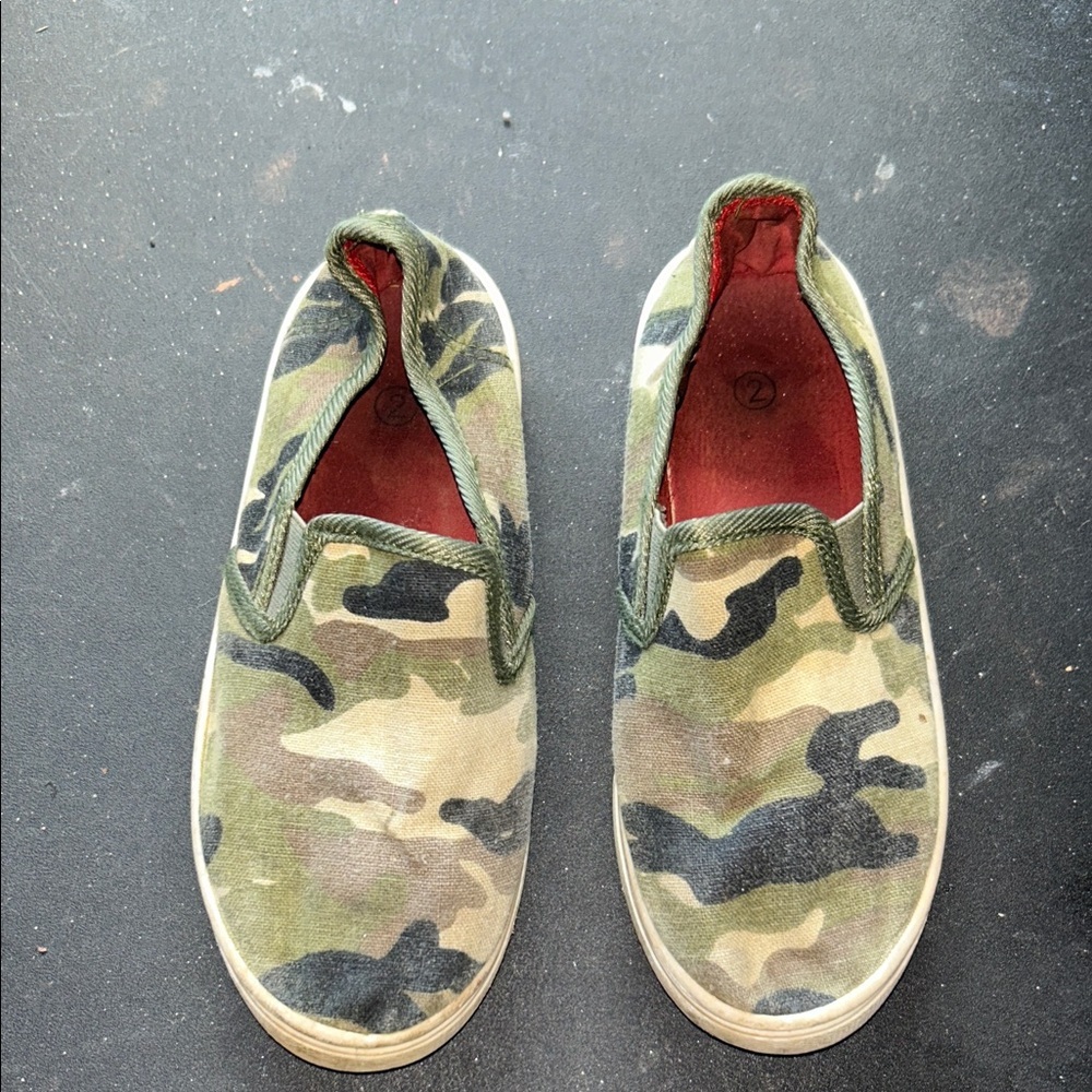Camouflage Slip-On Kids Shoes